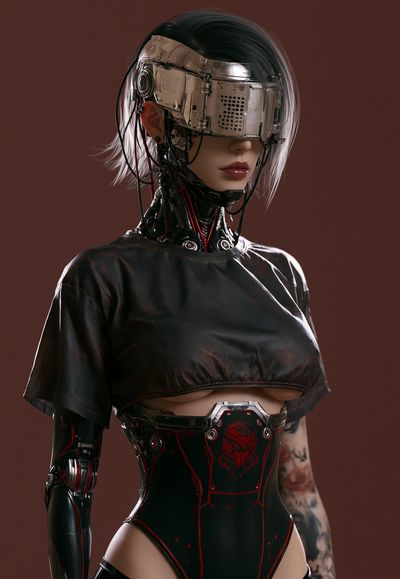 Cybernetic Portrait — Sci-Fi Print.