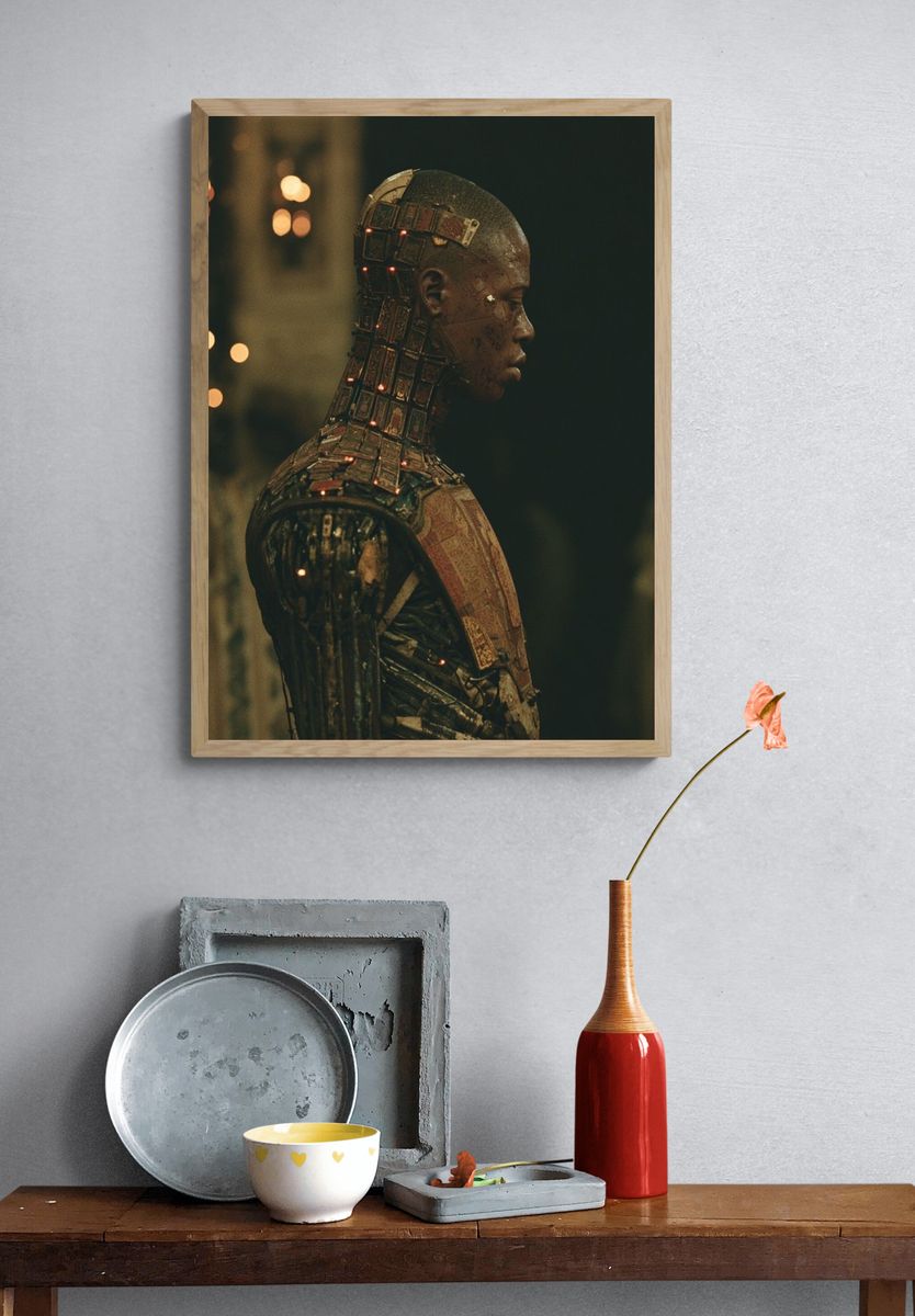 Cyborg Portrait Sci-Fi Print. — room view 3