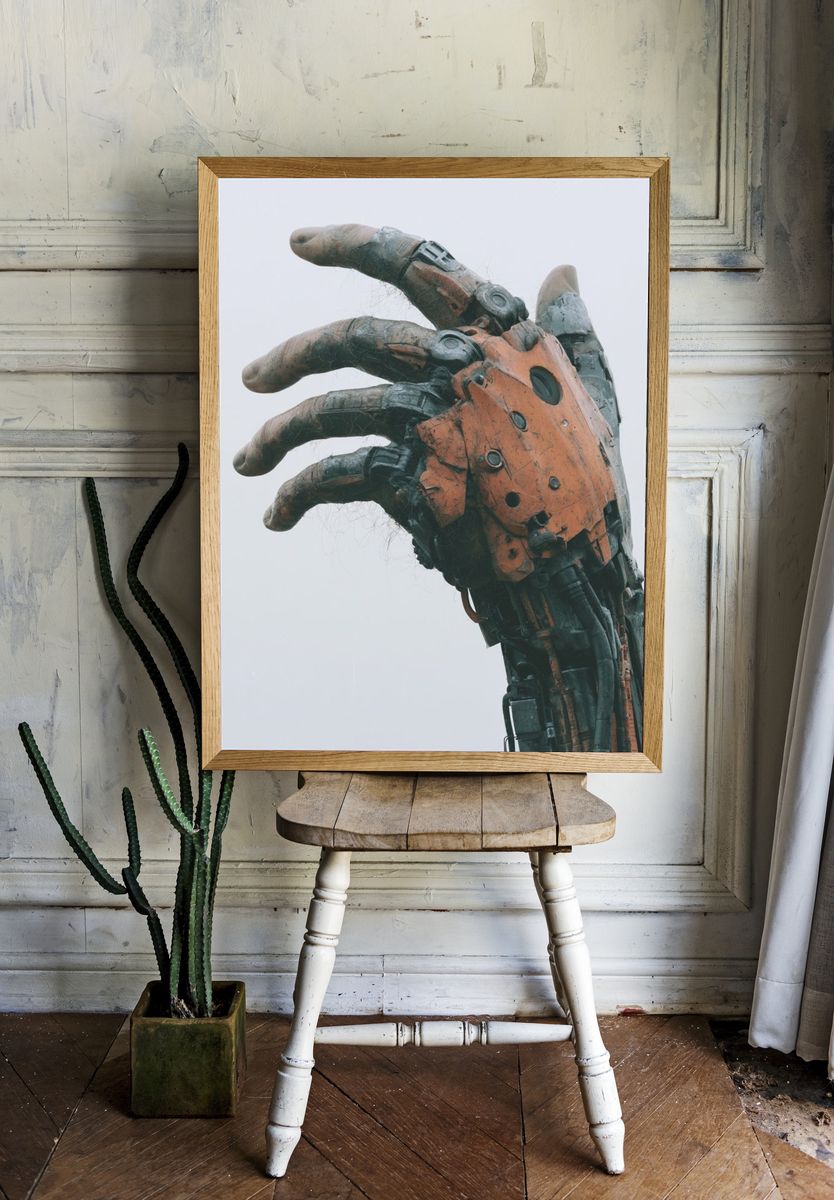 Cybernetic Hand Photography Poster. — room view 1