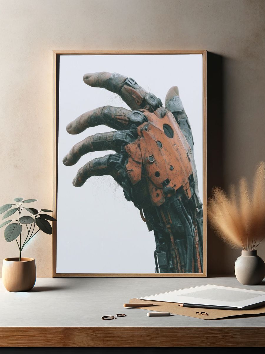 Cybernetic Hand Photography Poster. — room view 2