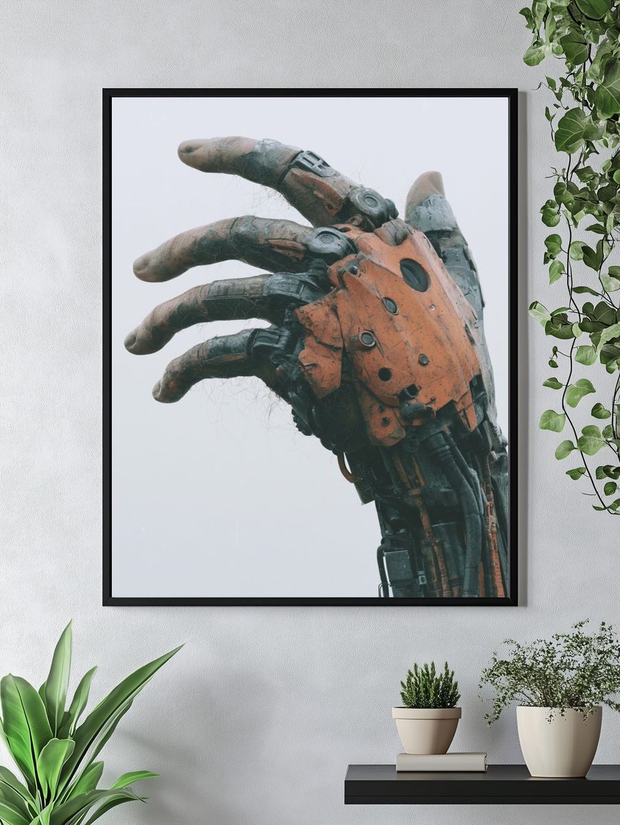 Cybernetic Hand Photography Poster. — room view 4