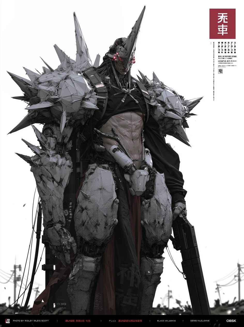 Cyberpunk Warrior — Sci-Fi Print. poster detail