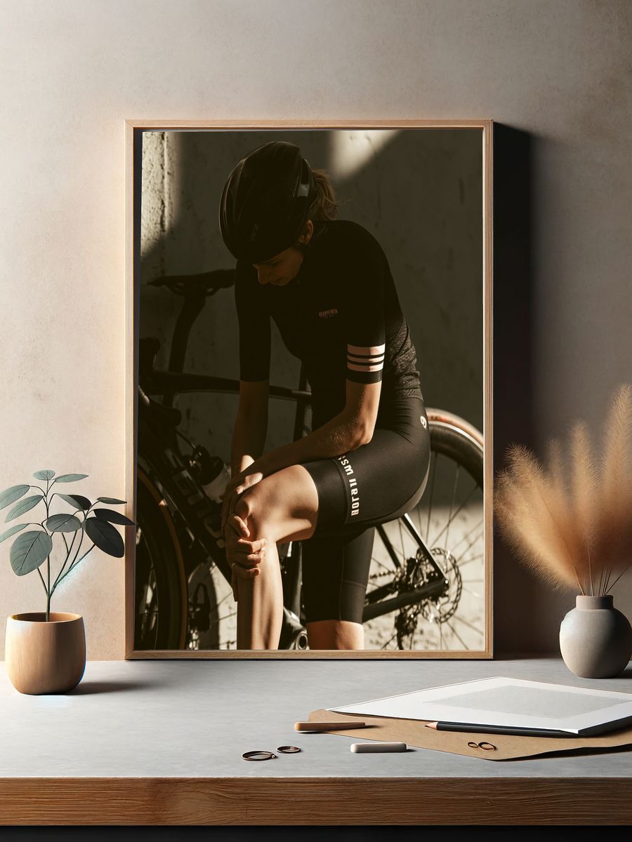 Cyclist Recovery Portrait Print. — room view 2
