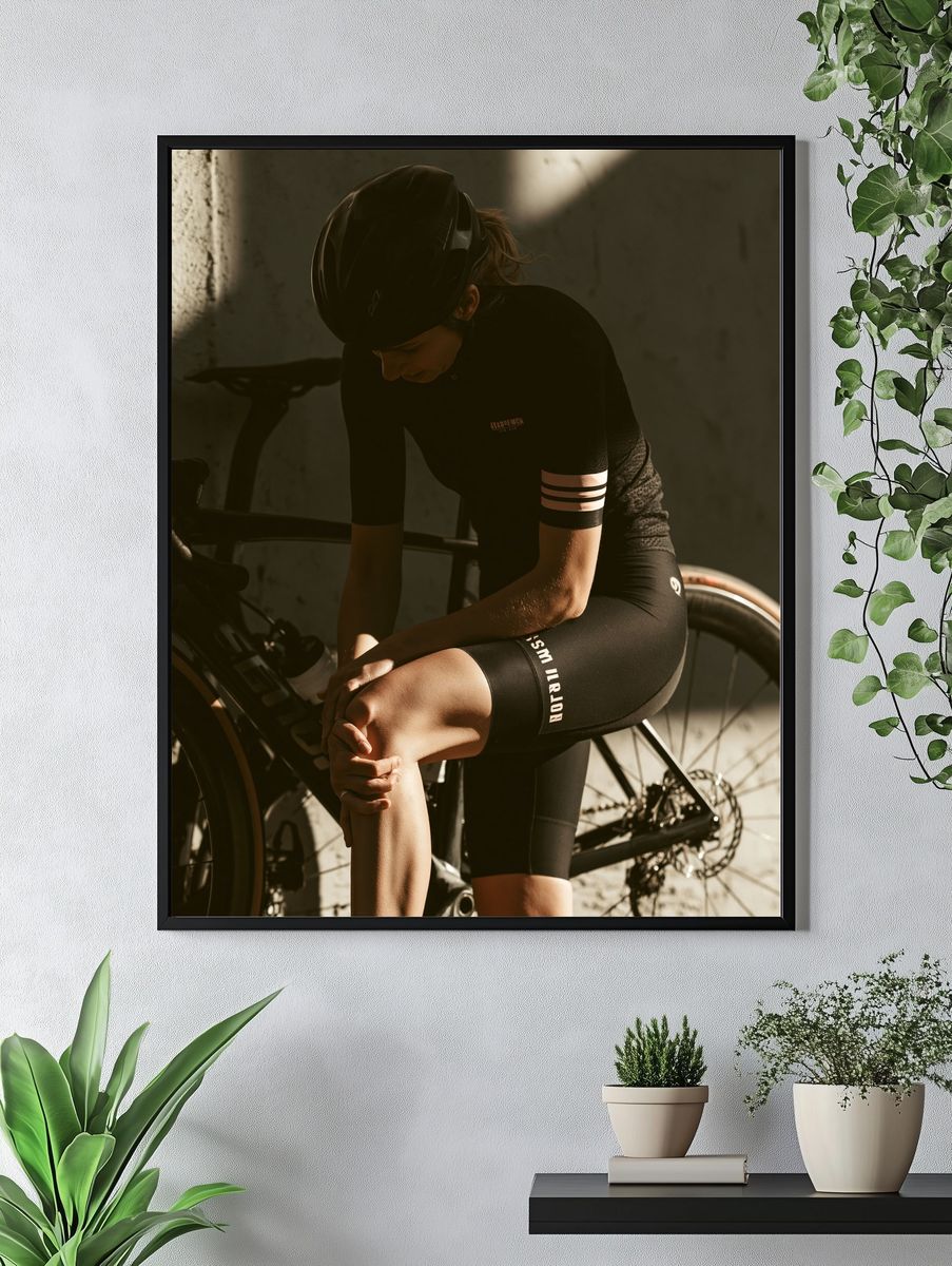 Cyclist Recovery Portrait Print. — room view 4