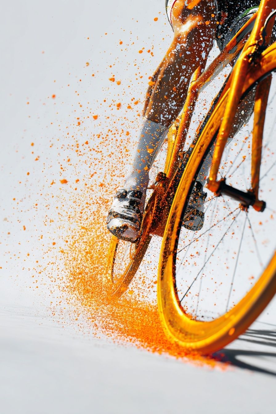 Dynamic Cycling Action Poster. poster — sport art