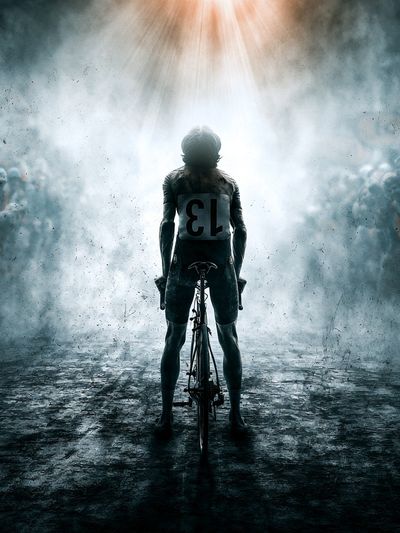 Cyclist Finish Line Photography Poster. poster print