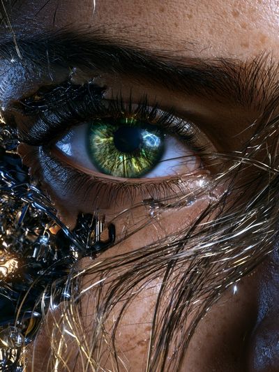 Cyber Eye Close-Up Poster.