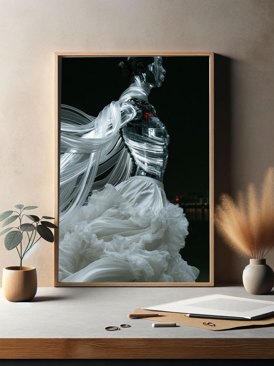 Cybernetic Figure Fashion Poster. — room view 2