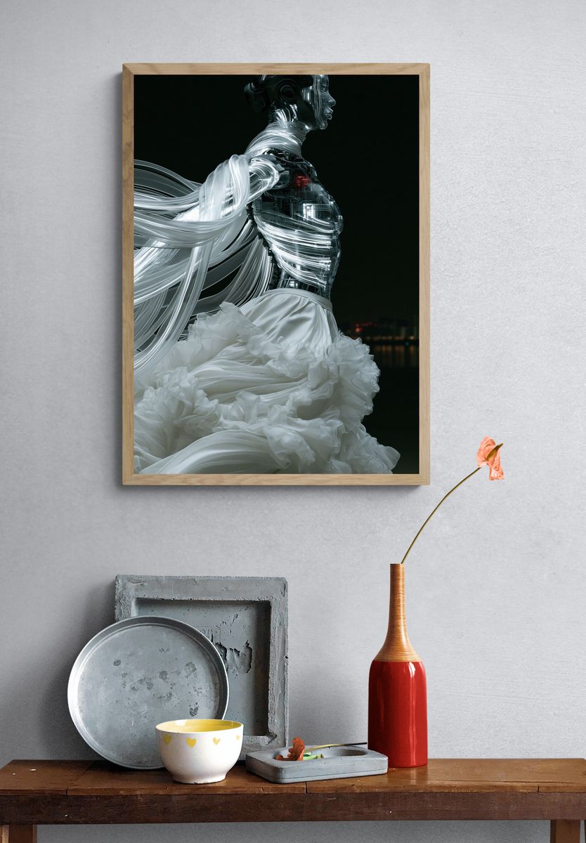 Cybernetic Figure Fashion Poster. — room view 3