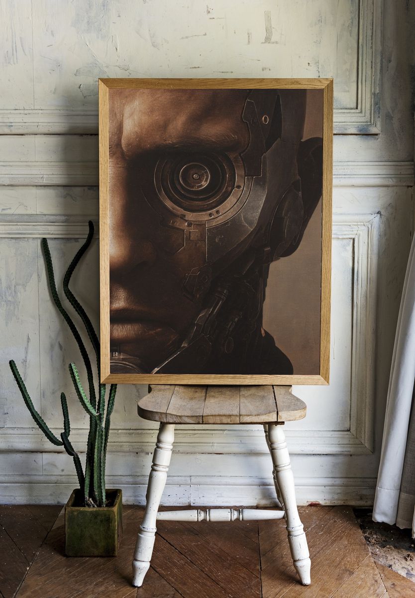 Cybernetic Portrait — Sci-Fi Print. — room view 1
