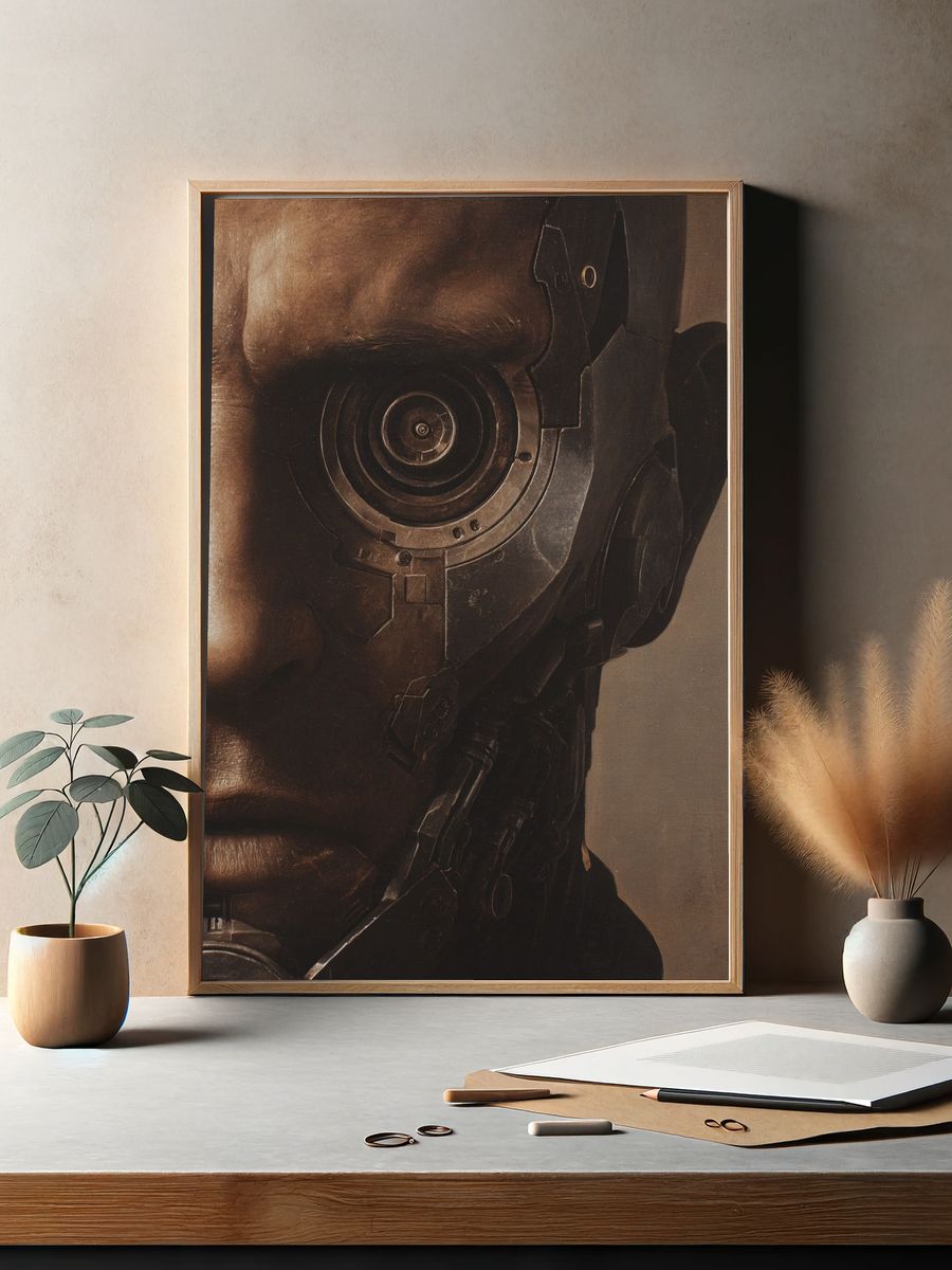 Cybernetic Portrait — Sci-Fi Print. — room view 2