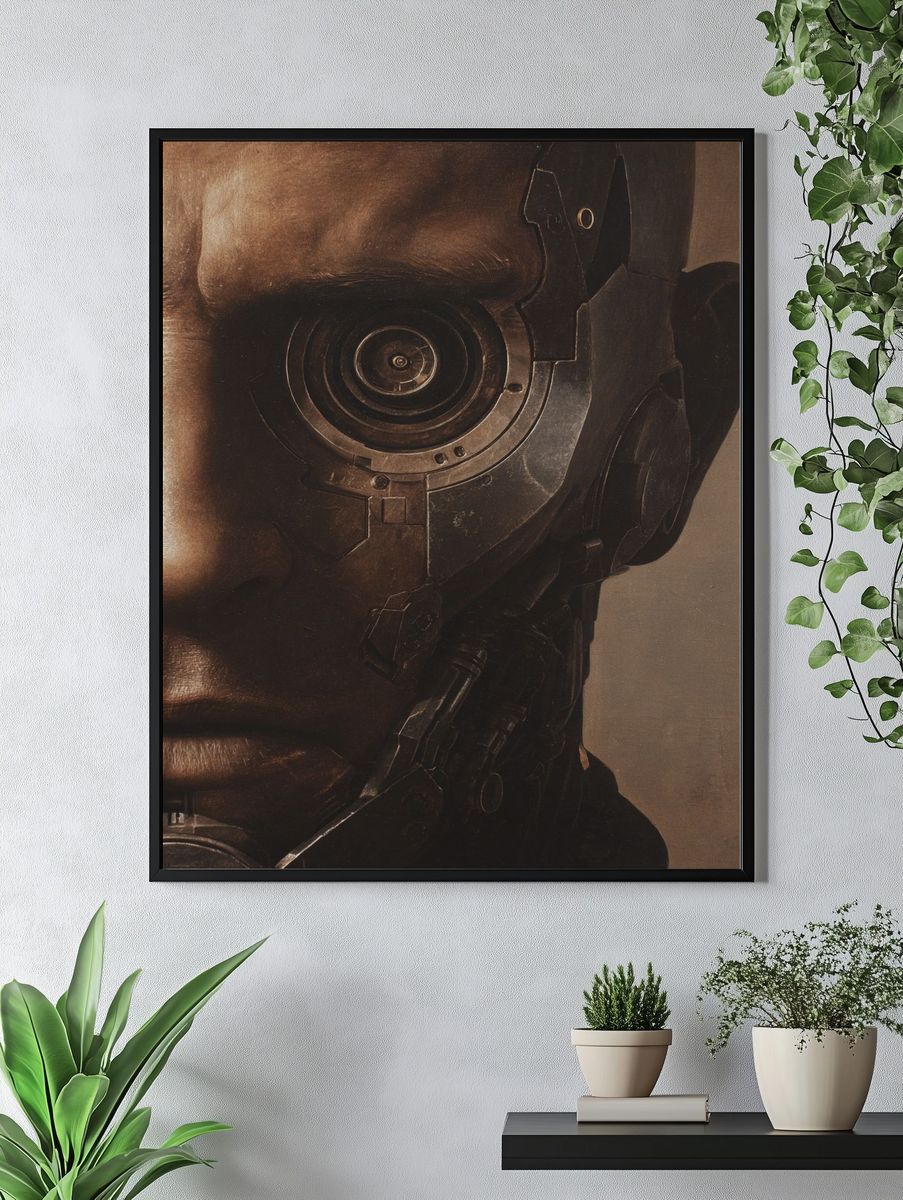Cybernetic Portrait — Sci-Fi Print. — room view 4