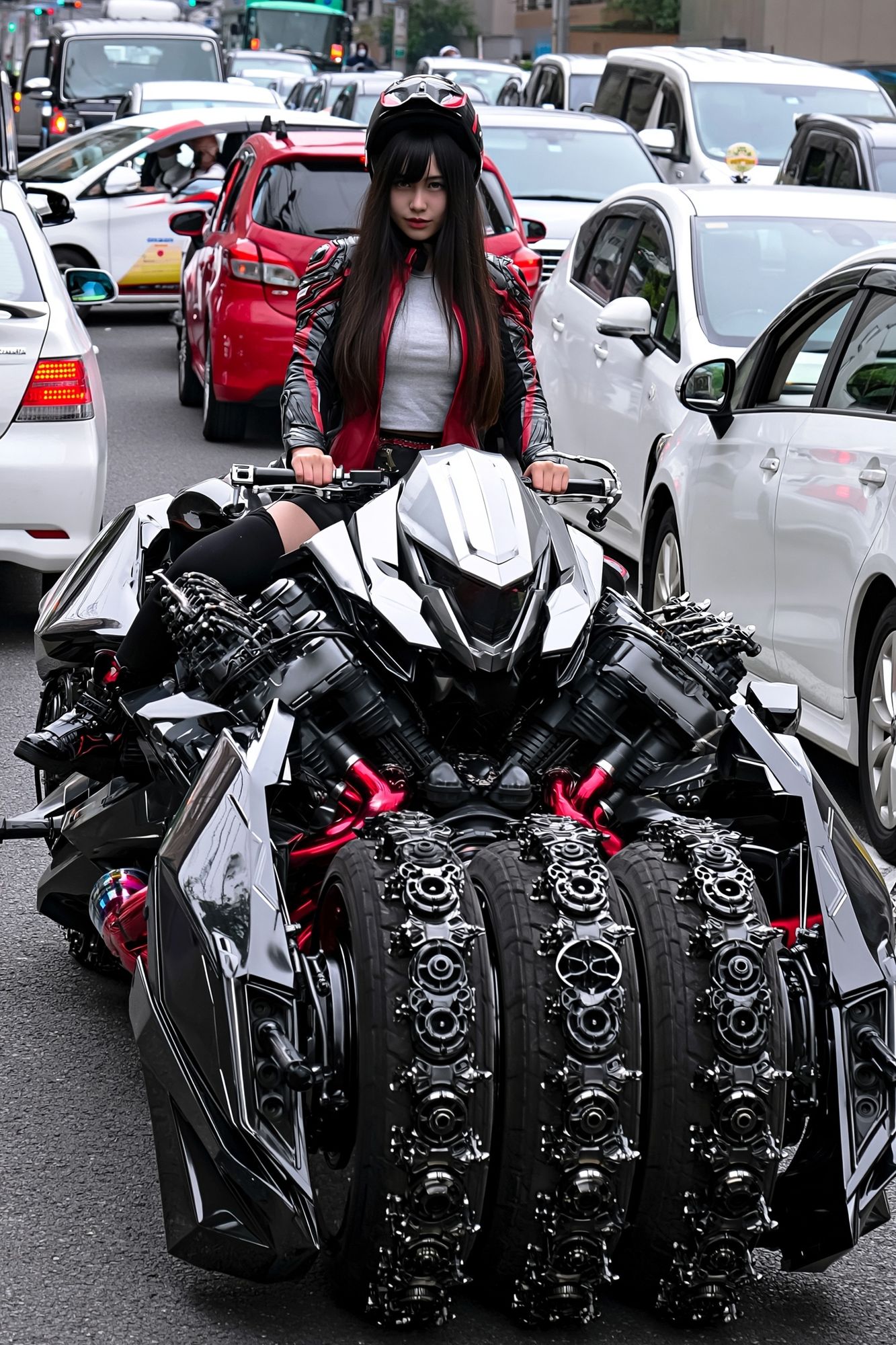 Cyberpunk Rider Street Photography Poster. poster — photography art