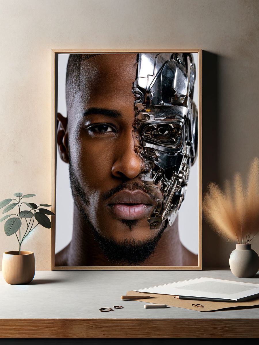 Cyborg Portrait Photography Poster. — room view 2