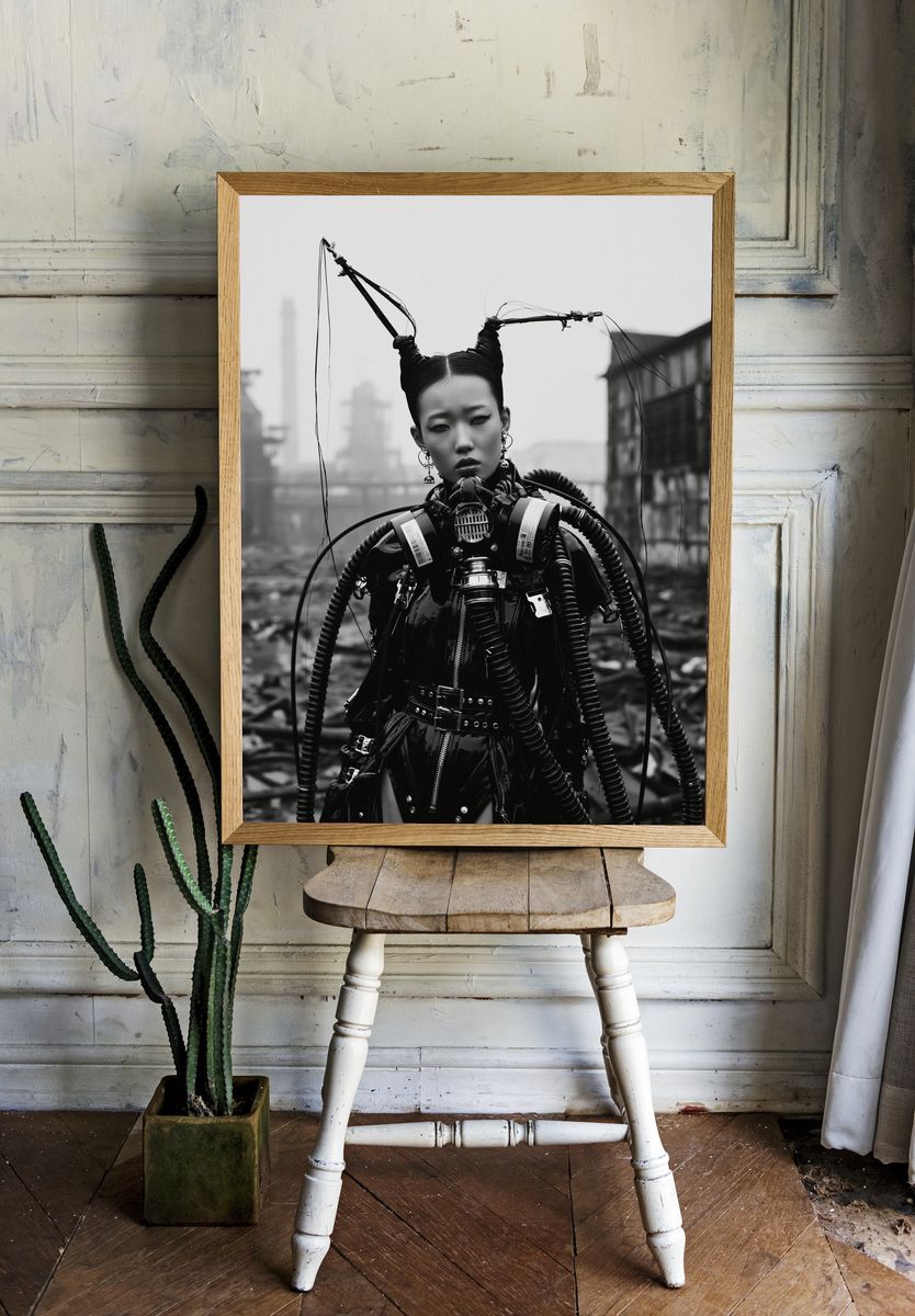 Cyberpunk Portrait — Photography Print. room preview