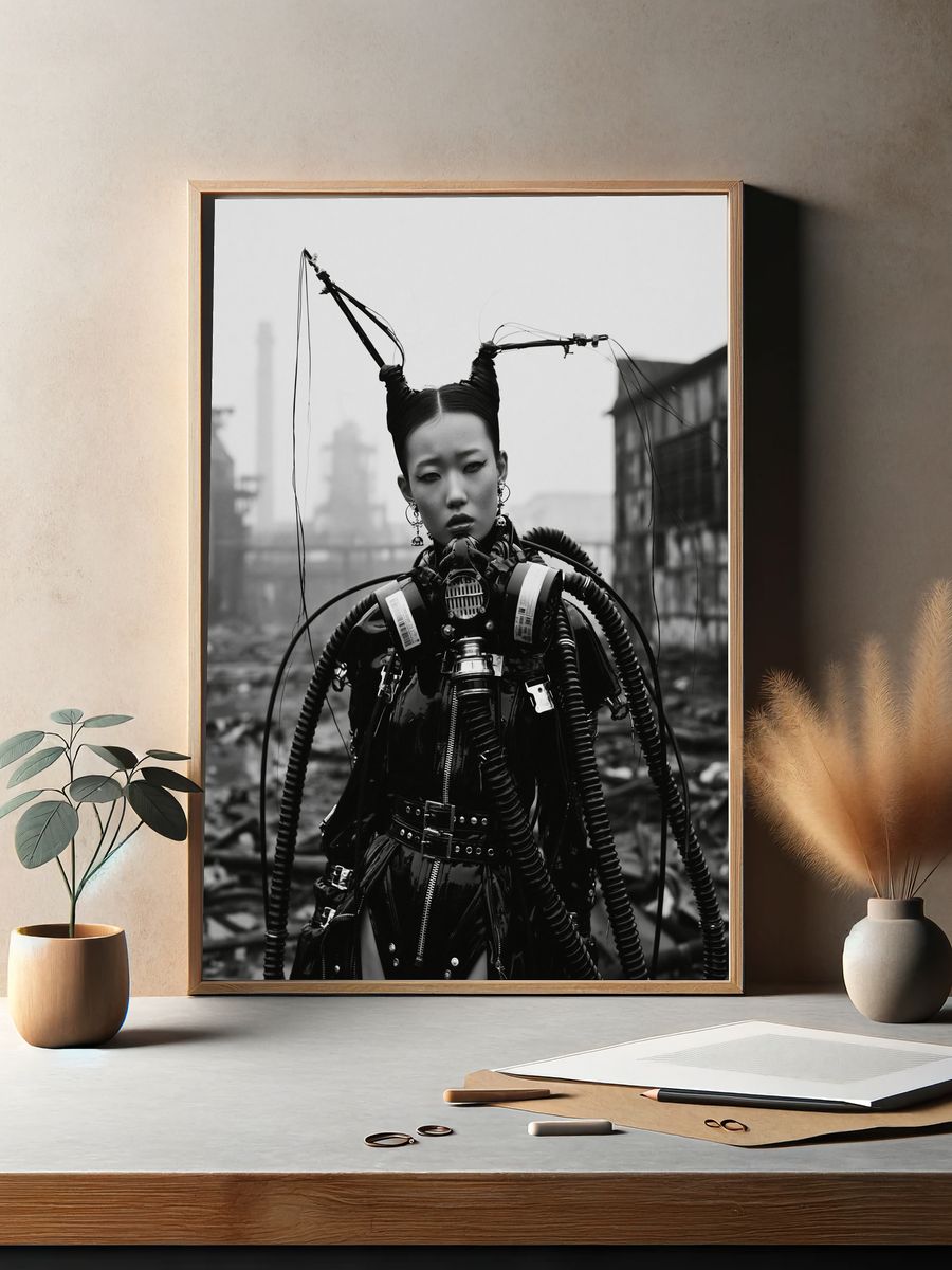 Cyberpunk Portrait — Photography Print. — room view 2