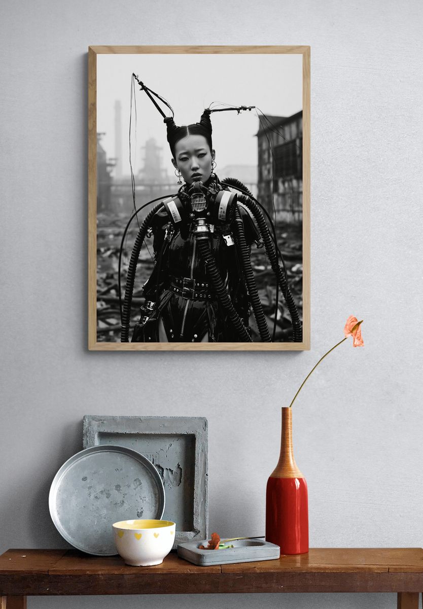 Cyberpunk Portrait — Photography Print. — room view 3