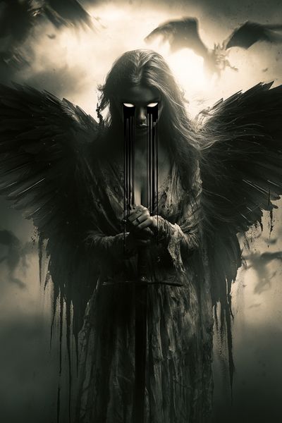 Dark Angel Surrealism Poster. poster