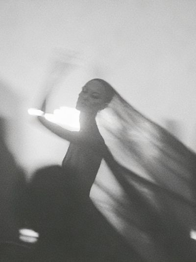 Dreamlike Dancer Black-White Poster.