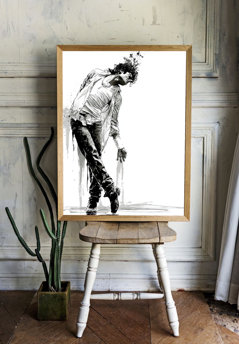Dancing Figure Ink Poster. room preview