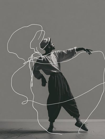 Contemporary Dancer Line Art Poster. poster