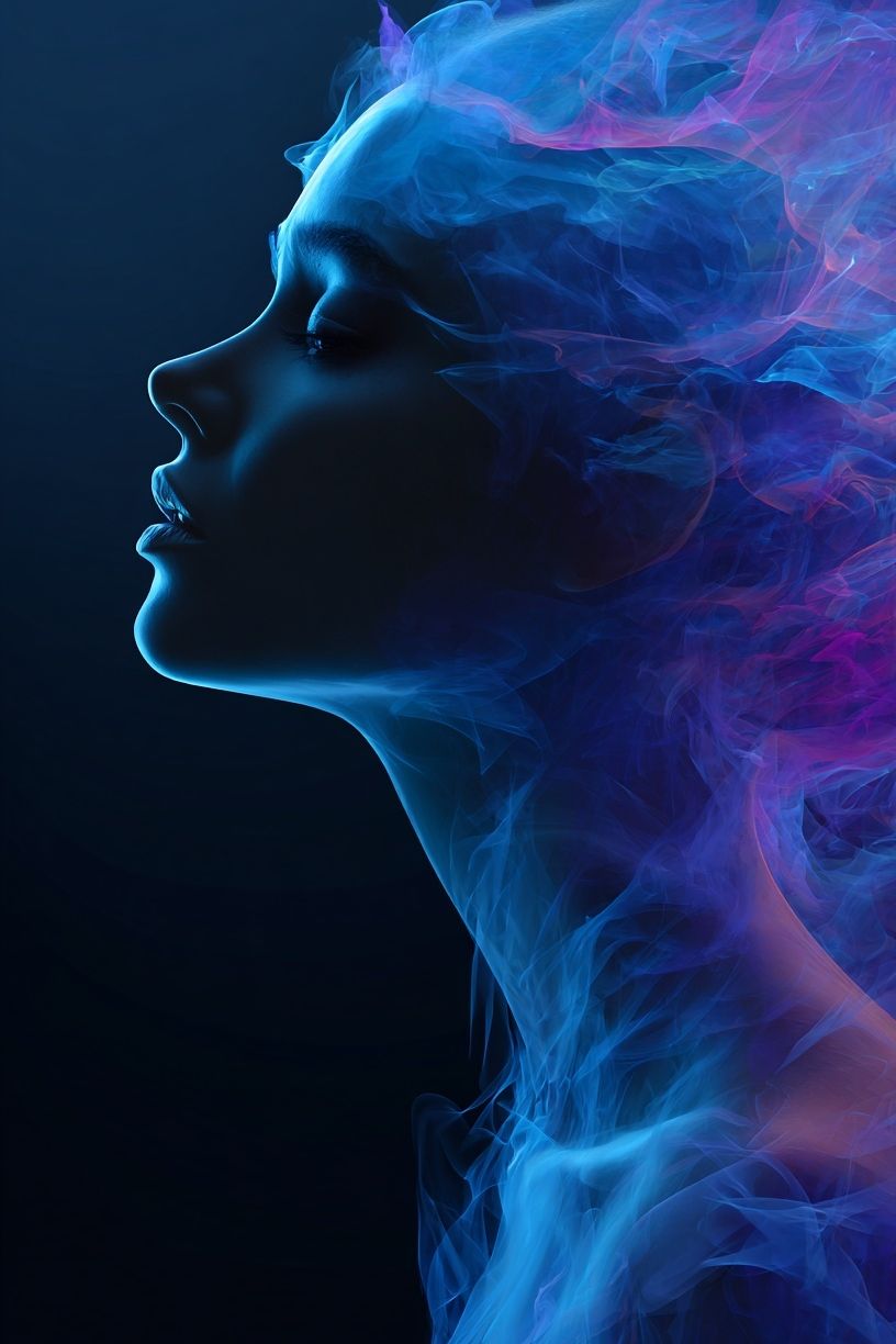 Ethereal Woman — Digital Art Print. poster detail