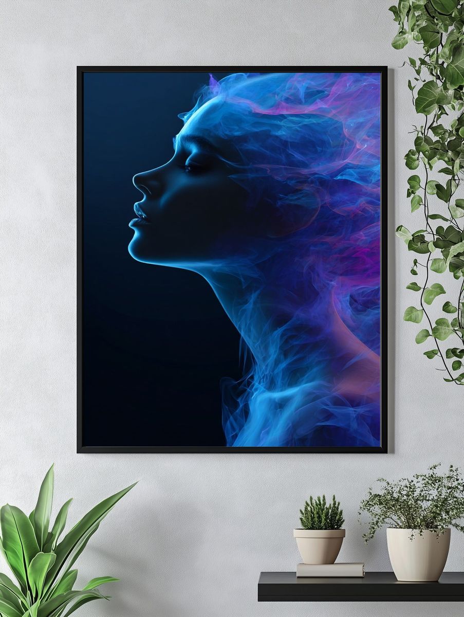 Ethereal Woman — Digital Art Print. — room view 4