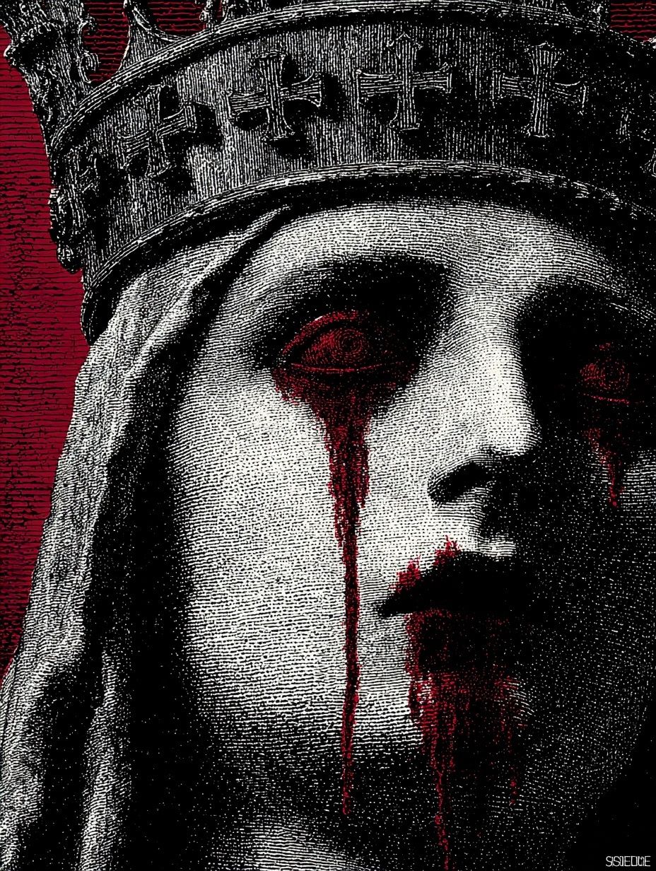 Crowned Queen — Dark Art Print. poster detail