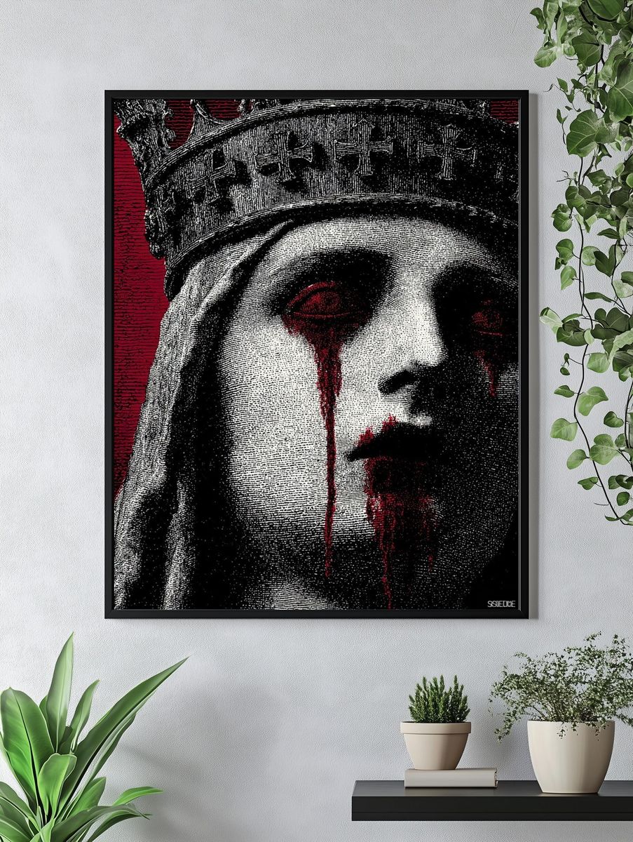Crowned Queen — Dark Art Print. — room view 4