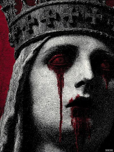 Crowned Queen — Dark Art Print. poster