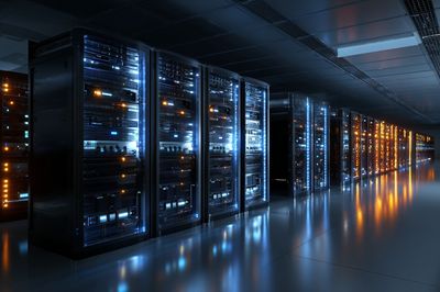 Futuristic Data Center Photography Poster. poster print