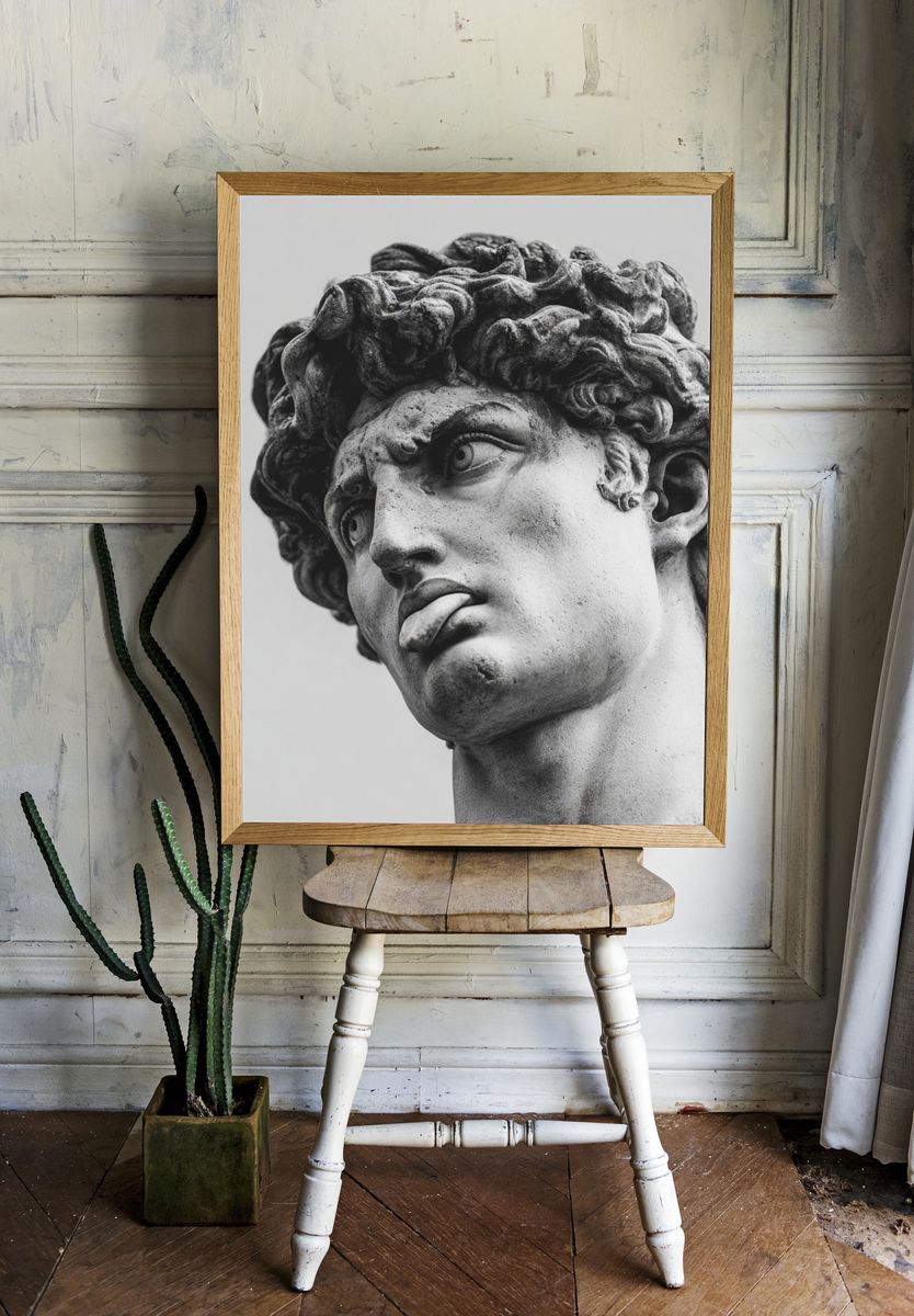 David Sculpture — Fine Art Print. — room view 1