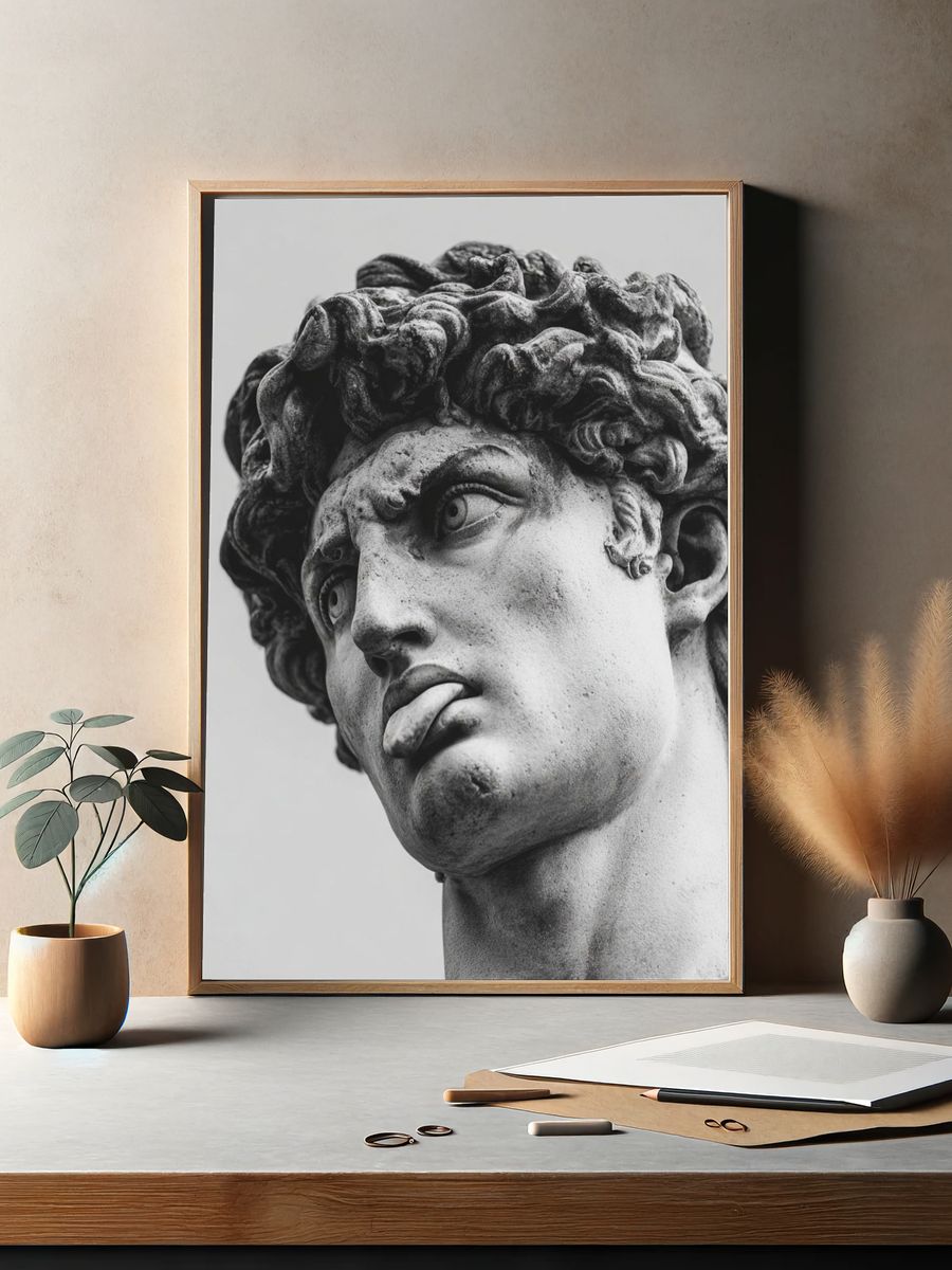 David Sculpture — Fine Art Print. — room view 2