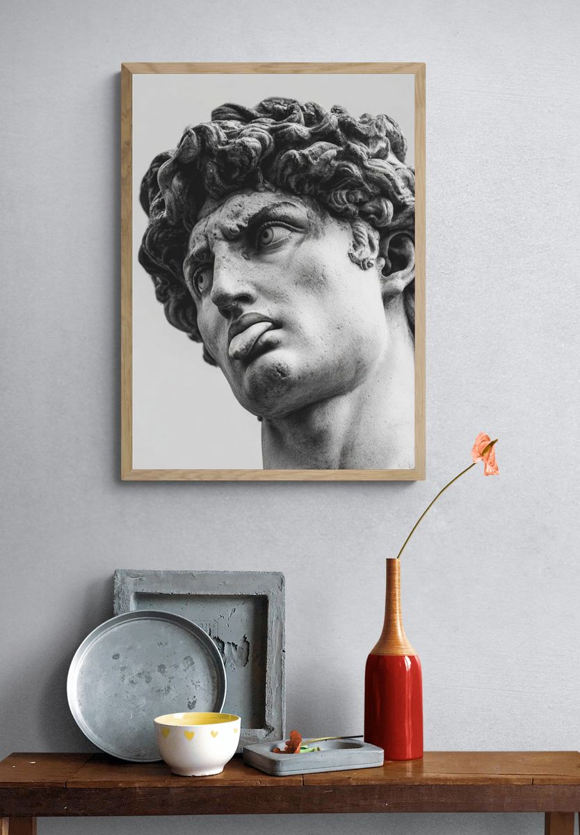 David Sculpture — Fine Art Print. — room view 3