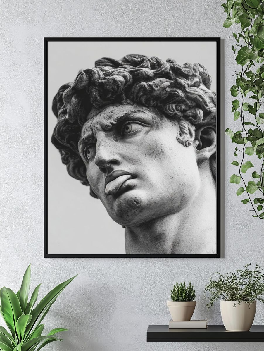 David Sculpture — Fine Art Print. — room view 4