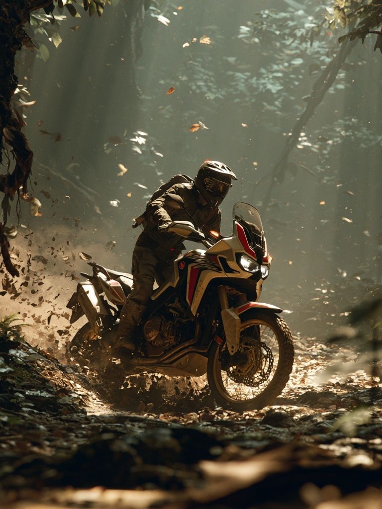 Adventure Dirt Bike Forest Poster. poster — photography art