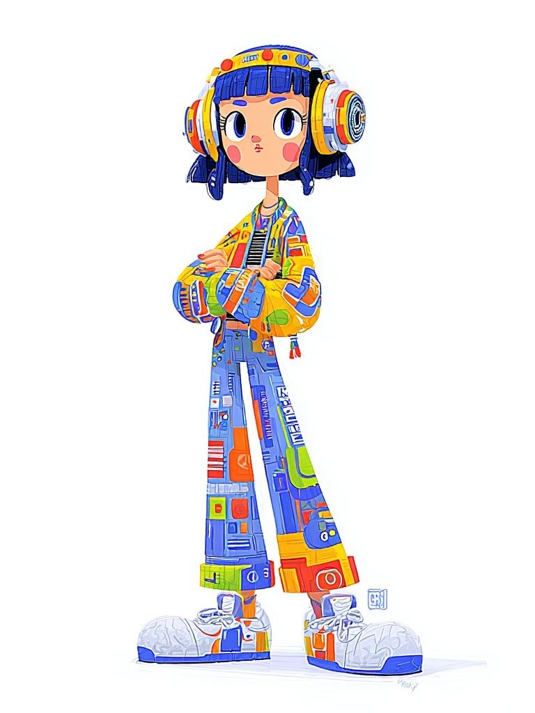 Stylish Character — Digital Art Print. poster detail