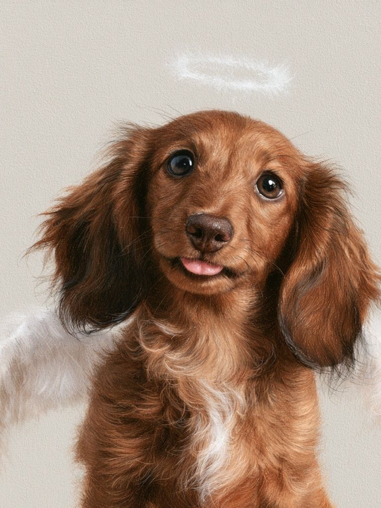 Dachshund Portrait Photography Poster. poster — animals art