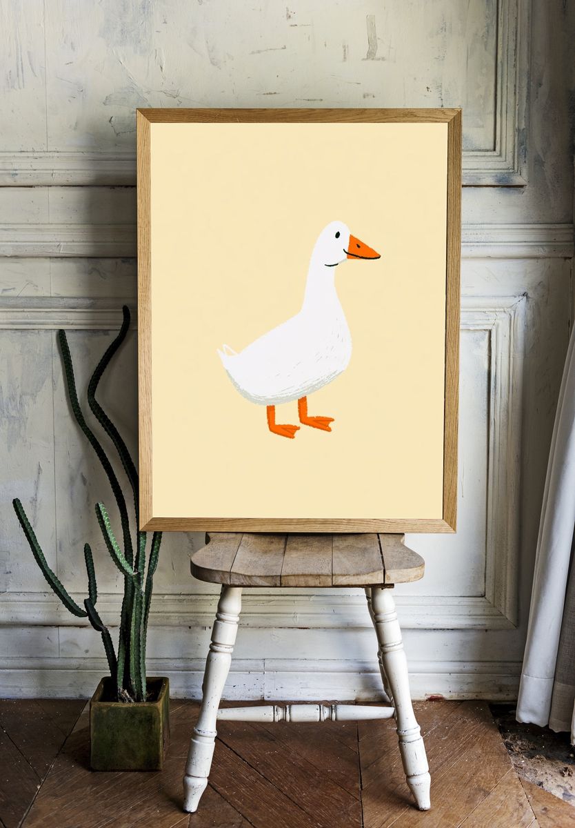 Duckling Illustration Poster. room preview