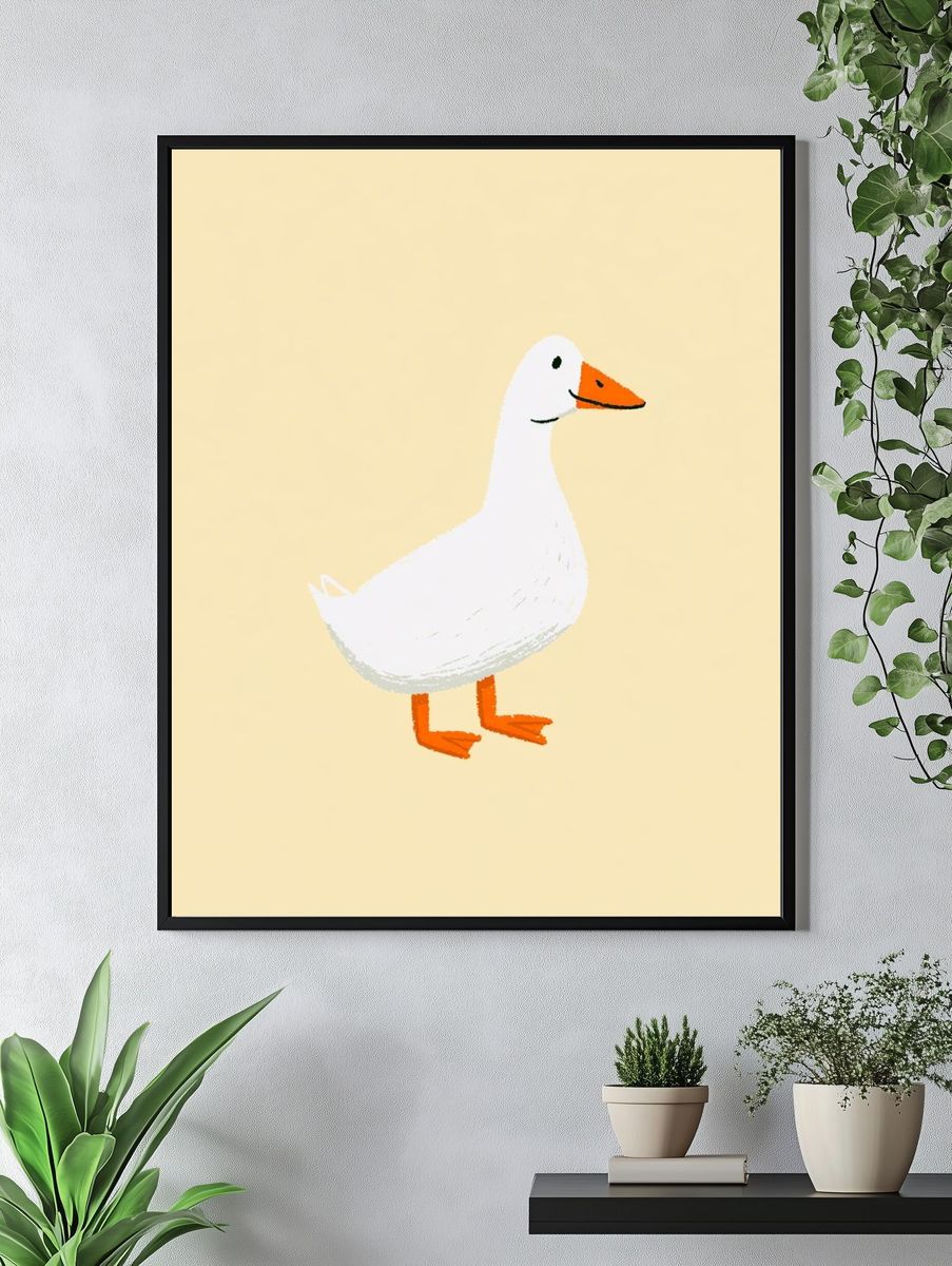 Duckling Illustration Poster. — room view 4
