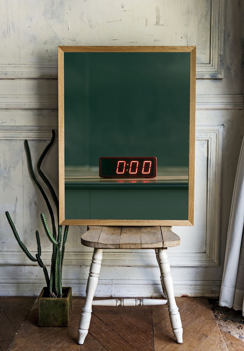Digital Alarm Clock Photography Poster. — room view 1