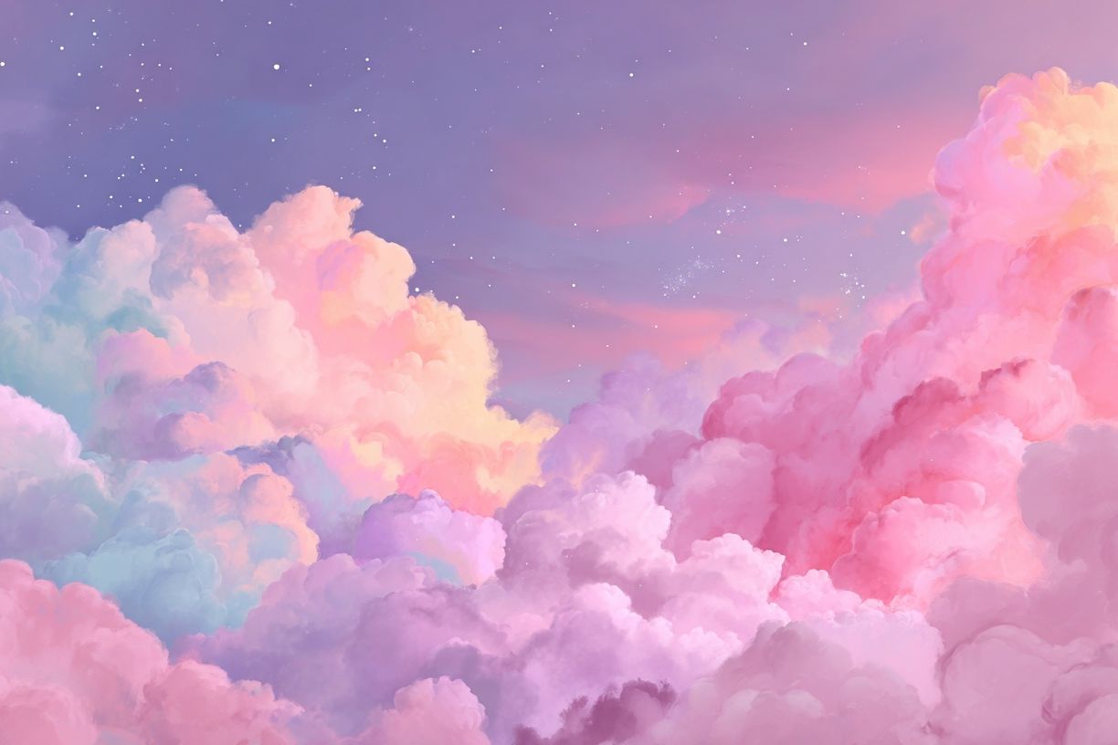 Dreamy Clouds — Digital Art Print. poster detail