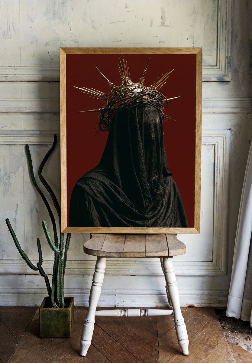 Dark Crown Figure Photography Poster. room preview