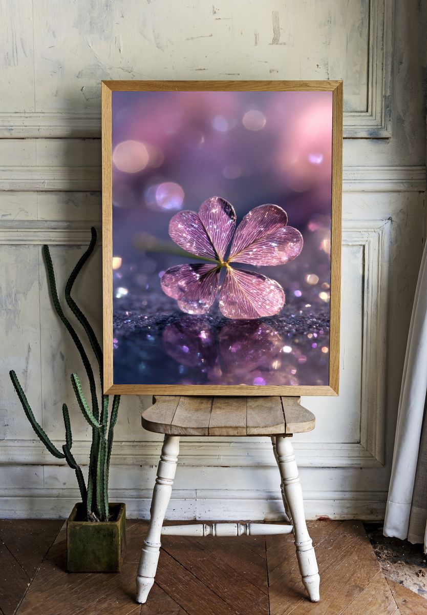 Delicate Clover Blossom — Photography Print room preview