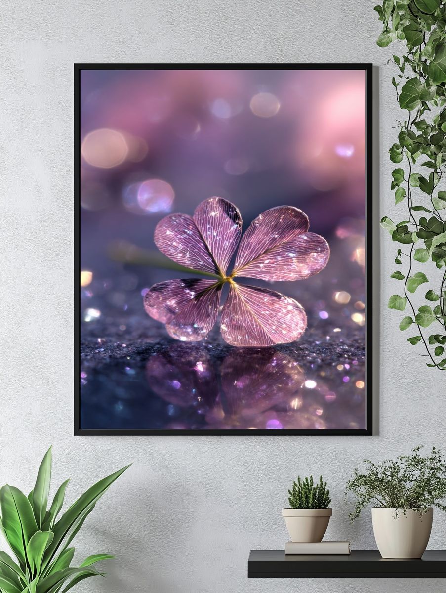 Delicate Clover Blossom — Photography Print. — room view 4