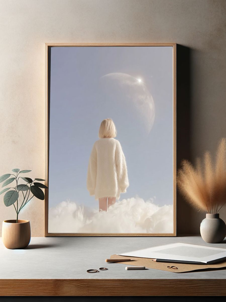 Dreamy Cloudscape — Fine Art Print. — room view 2