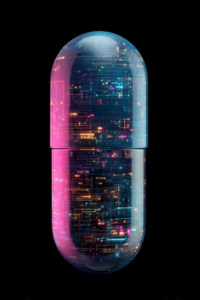 Digital Capsule — Abstract Print. poster print