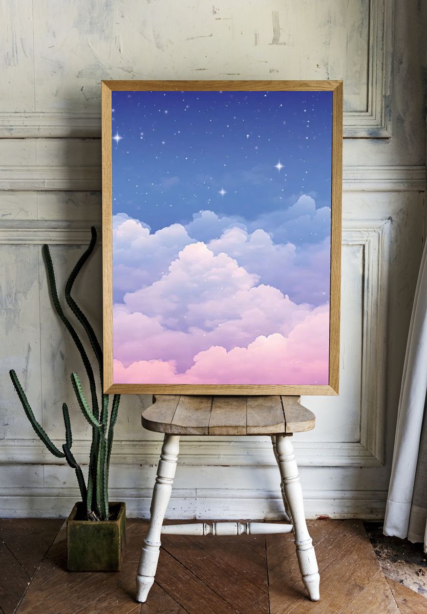 Dreamy Clouds at Twilight Poster room preview