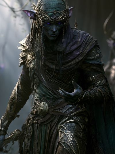 Dark Elf Fantasy Art Print.