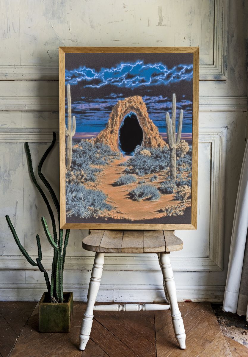 Desert Portal Retro Print. — room view 1